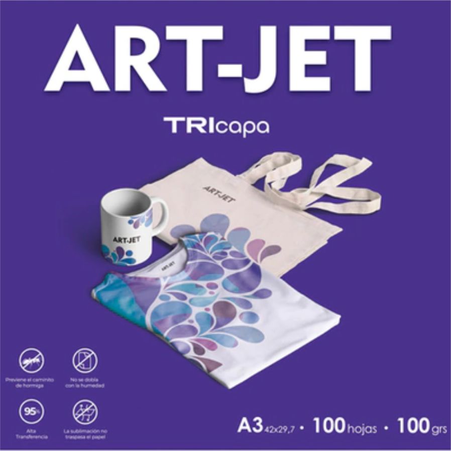 Papel para sublimar ART-JET A4 Tricapa